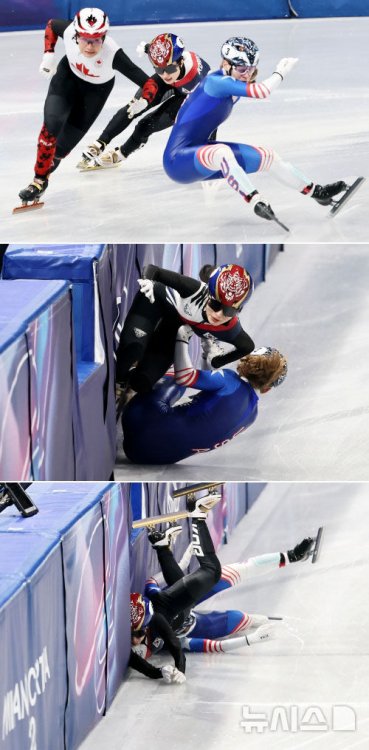 "韓에 무릎 꿇고 빌어"…김길리와 충돌한 美 선수에 악플테러[2026 동계올림픽]