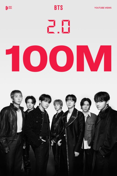 방탄소년단 '2.0' 뮤비 1억뷰 돌파