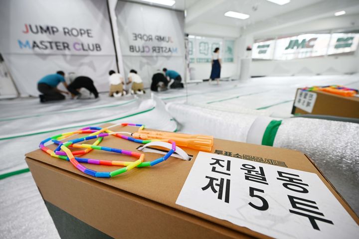 투표함 놓인 줄넘기학원·신체교정원…6·3 본투표 앞둔 광주·전남